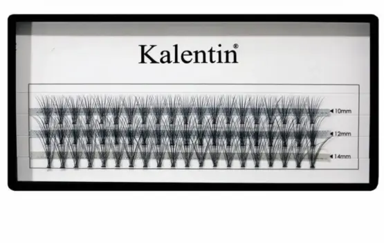 Kalentin Pestañas Individuales Con Nudo Plano 12mm